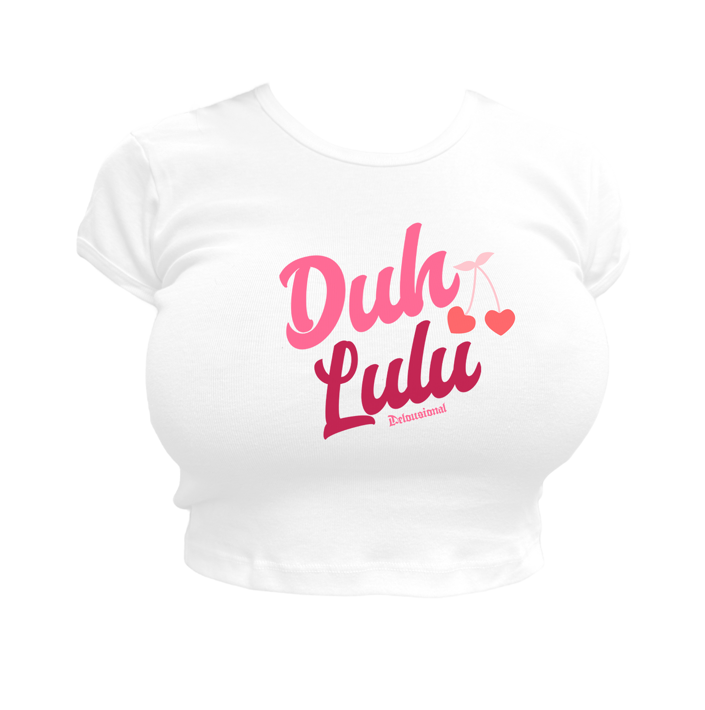 DUH LULU BABY TEE - WHITE