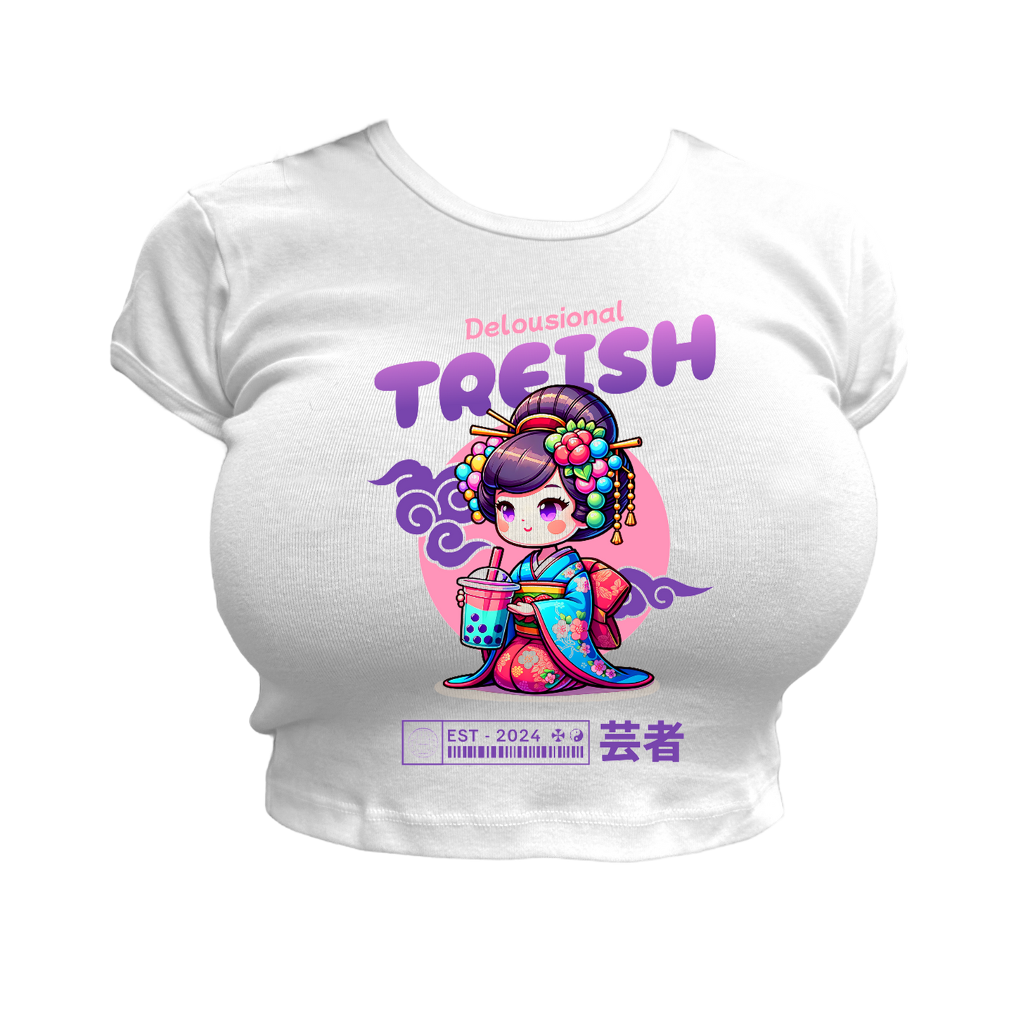 TREISH BABY TEE - WHITE